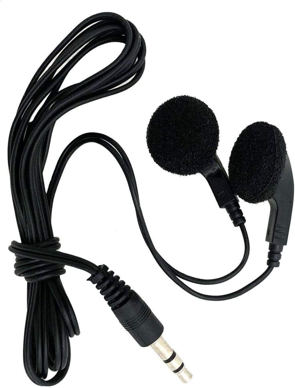 Ear Cushions for Earphone Headphones, Soft Foam 20mm Replacement Covers for Most Standard in-ear Earphone, Earbuds, Headsets, Walkie Talkies (Black) 10 Pack