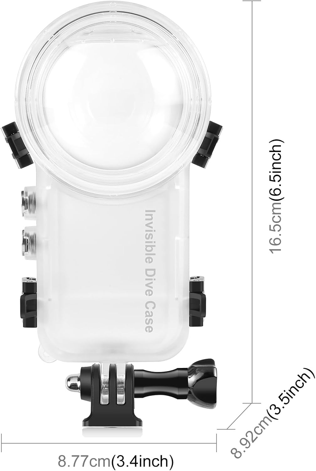 Invisible Dive Case for Insta360 X4, FotStdio Insta 360 X4 Waterproof Case 50m/164ft Underwater Diving Housing Cover Protective Sealed Shell Photography Housings Action Camera Accessories
