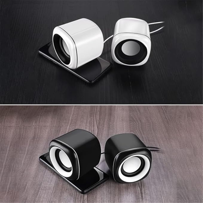 Computer Speakers for Desktop Computer Speaker Deep Bass Sound Loudspeaker USB Mini Audio Speakers for Laptop Notebook Desktop PC Multimedia Loudspeakers(A)