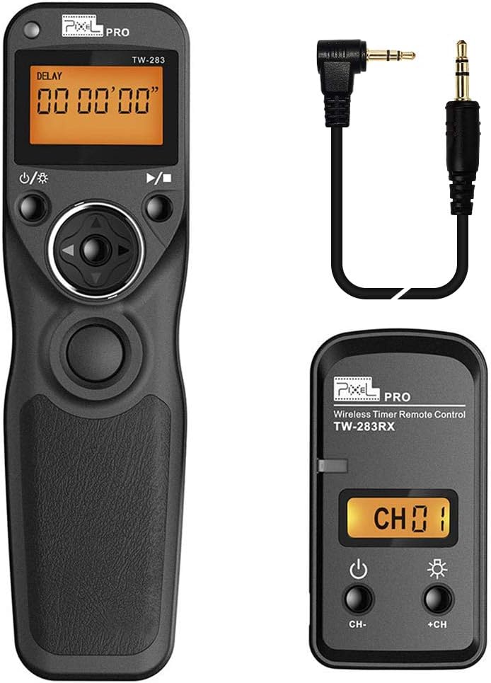 Pixel TW-283 E3 Wireless Shutter Release Remote Control Compatible for Canon Eos R6 R8 RP XT XTi XS XSi T1i T2i T3 T3i T4i T5 T5i T6i T7i T8i 1300D 1100D 1000D 550D 500D 450D 400D 350D 300D 90D