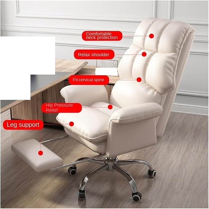 Gaming Chair Home Computer Chair Office Chair Gaming Chair Backrest Lifting Swivel Chair Comfortable Long Sitting Chair Sofa Seat Chair (Color : Yellow Latex)