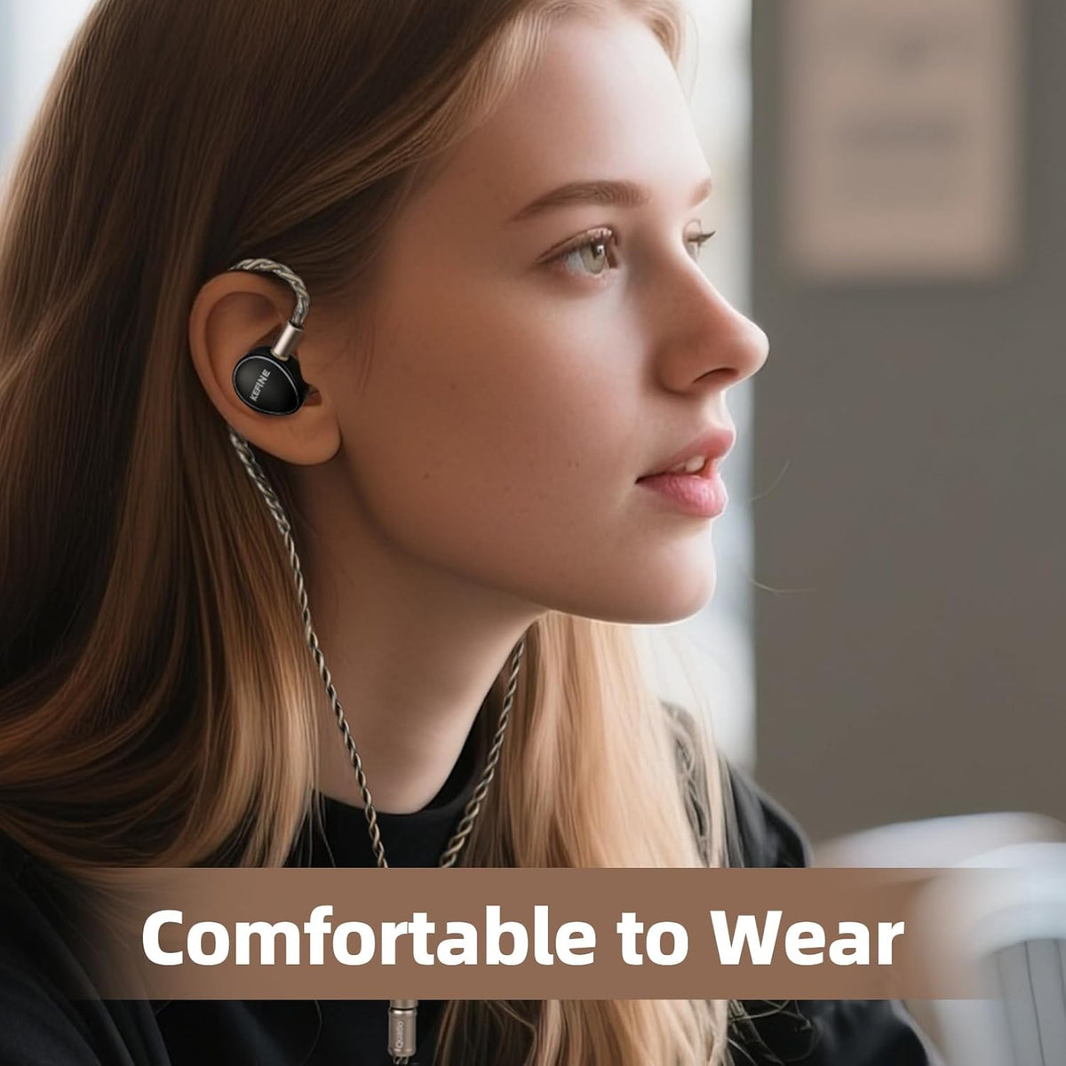 HiFiGo KEFINE Quatio in Ear Monitor, 2DD+2BA Hybrid IEMs with 3 Tuning Nozzles, in Ear Headphone with Detachable Cable for Musician Audiophile