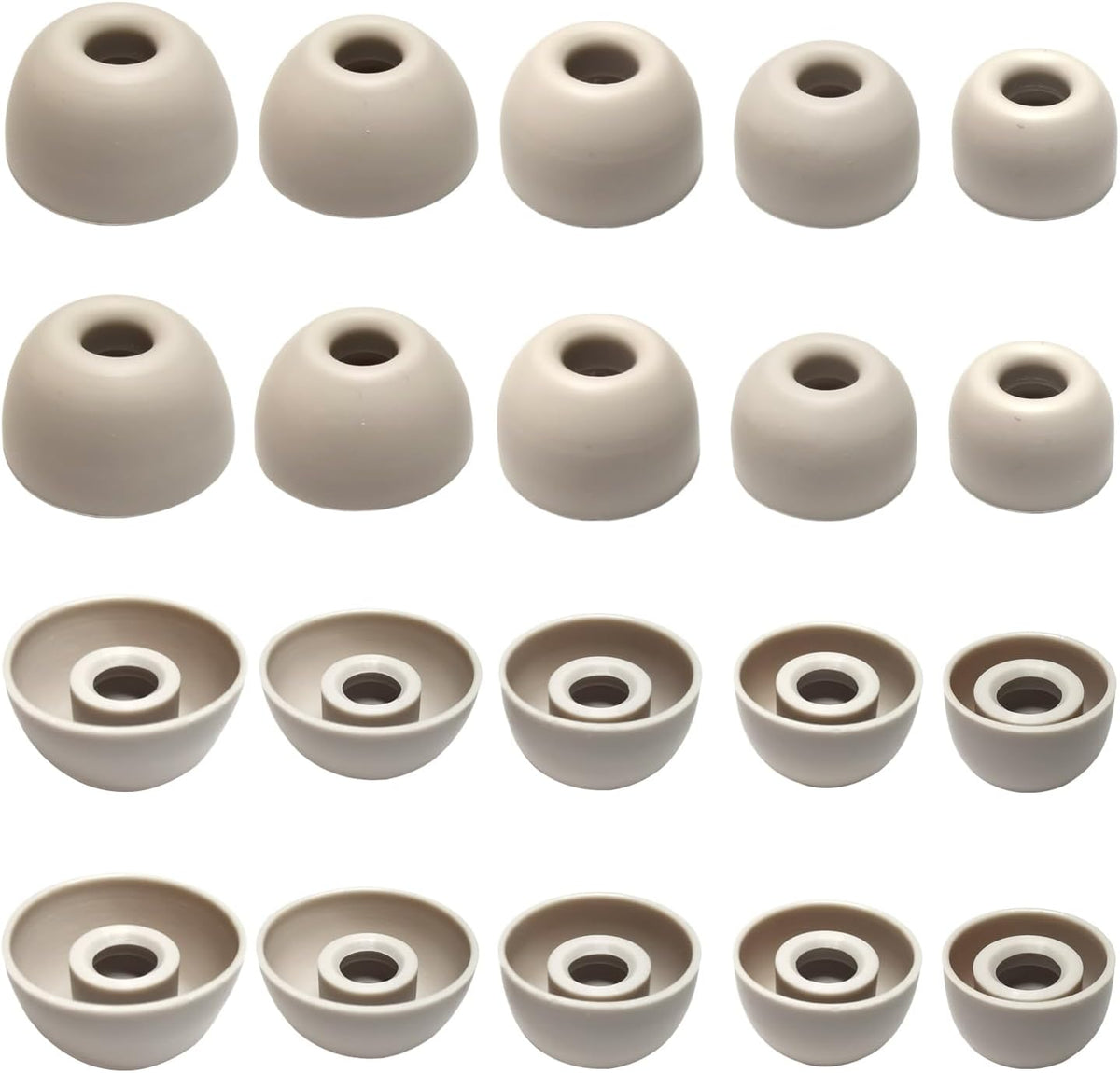 Replacement Earbud Tips for Powerbeats Pro 2 Ear Tips [10 Pairs ] – XL/L/M/S/XS Silicone Earbuds Tips Compatible with Beats Studio Buds/Beats Fit Pro/Solo Buds, Quicksand