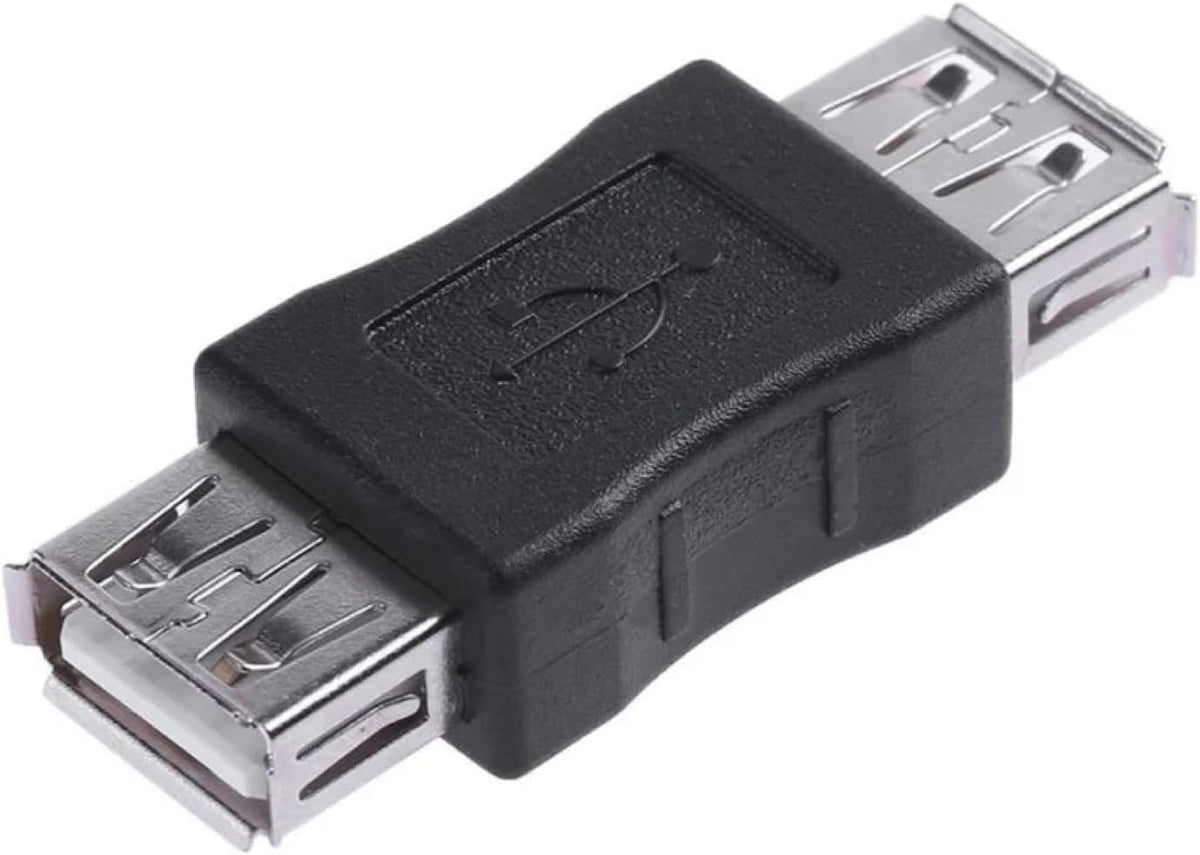 Cmple - [10 Pack USB Female to Female Coupler Adapter Straight Bridge USB 2.0 Type-A Jack to Jack Extension Connector Converter High Speed Data Transfer Charger Cable Extender