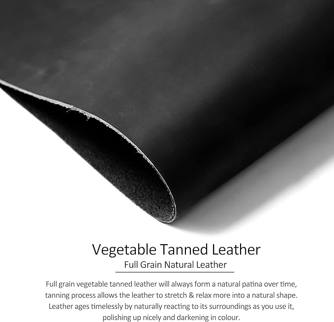 TobbinGear Leather Belt Phone Pouch, Leather Cell Phone Holster, Universal Phone Case with Belt Loops, for Men and Women Large Black