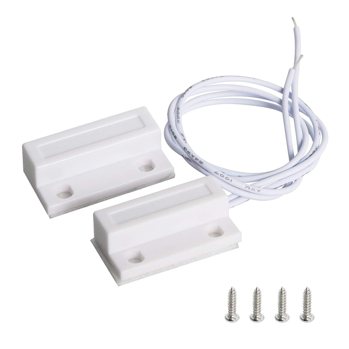 Aoje-Link RC-38A NO Wired Magnetic Door Switch Window Sensor Alarm for Home Security Access Control and Burglar Alarm Systems White 1pcs