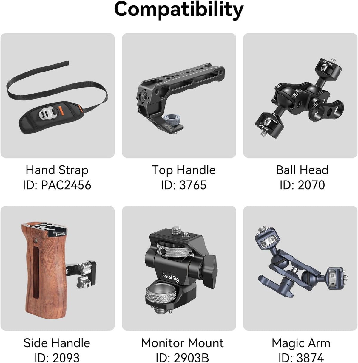 SmallRig R5 / R6 Camera Cage for Canon R5 / R6 with BG-R10 Battery Grip, Aluminum Alloy Film Movie Making Camera Video Cage with Shoe Mount 3464B