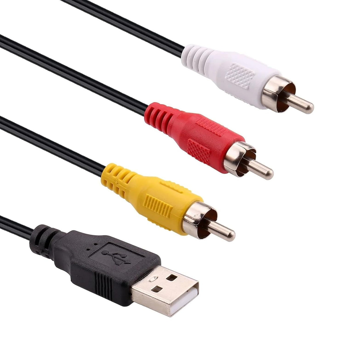 Hididi 5FT, 2.0 3 USB to RCA Cable USB A Female to RCA Female Adapter Cord AV Composite Cord for DVDs, Digital Cameras