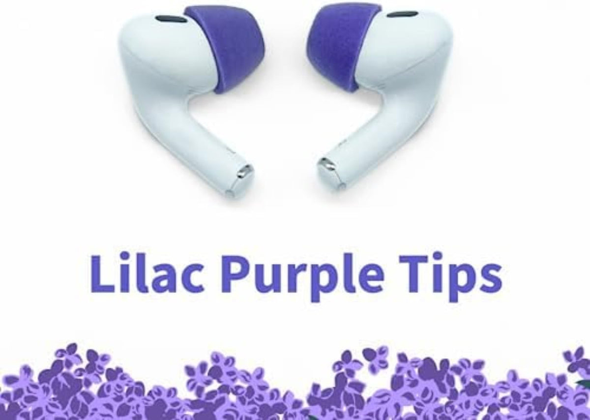 Comply Memory Foam Replacement Earbud Tips for Apple AirPods Pro 1 & 2 | Ultimate Comfort, Secure Fit, Superior Noise Isolation | Anti Slip, Prevent from Falling Out | Purple, Medium (3 Pairs)