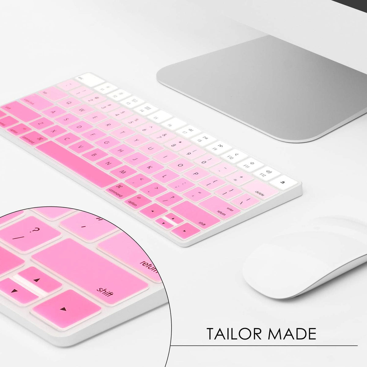 Allinside Ombre Pink Cover for Apple Magic Keyboard (MLA22LL/A) with US Layout