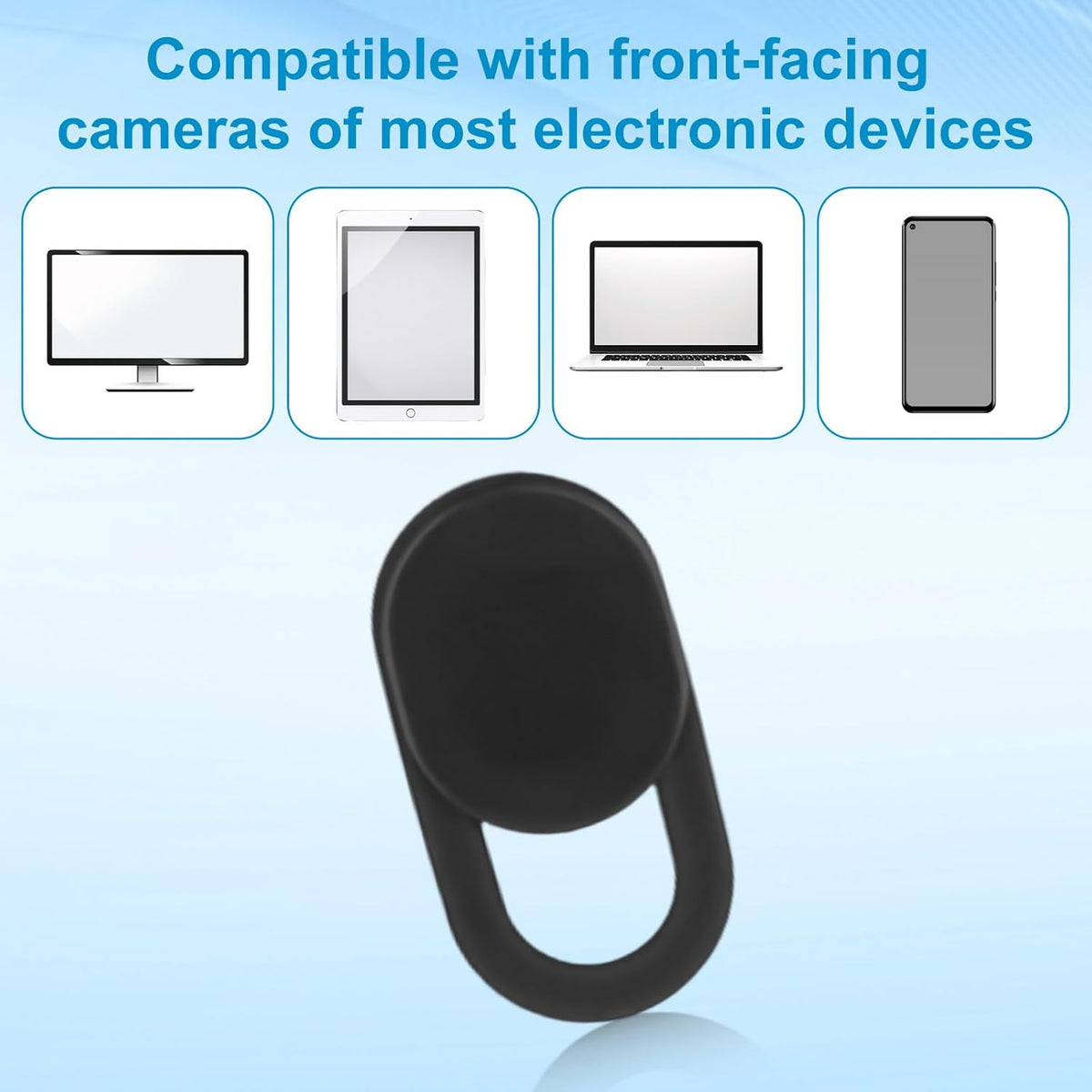Goktvai 50pcs Laptop Camera Covers, Black Ultra-Thin Front Webcam Privacy Phone Camera Cover Slide Webcam Protects Your