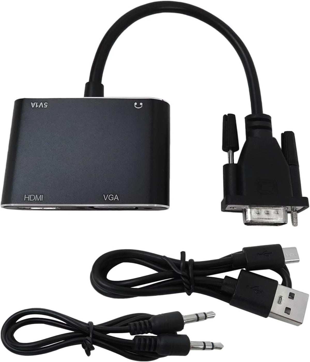 INGQI 2 1,1080P@60HZ New VGA to HDMI+VGA Adapter for Dual Monitors, VGA to HDMI Adapter Splitter in Full HD Display