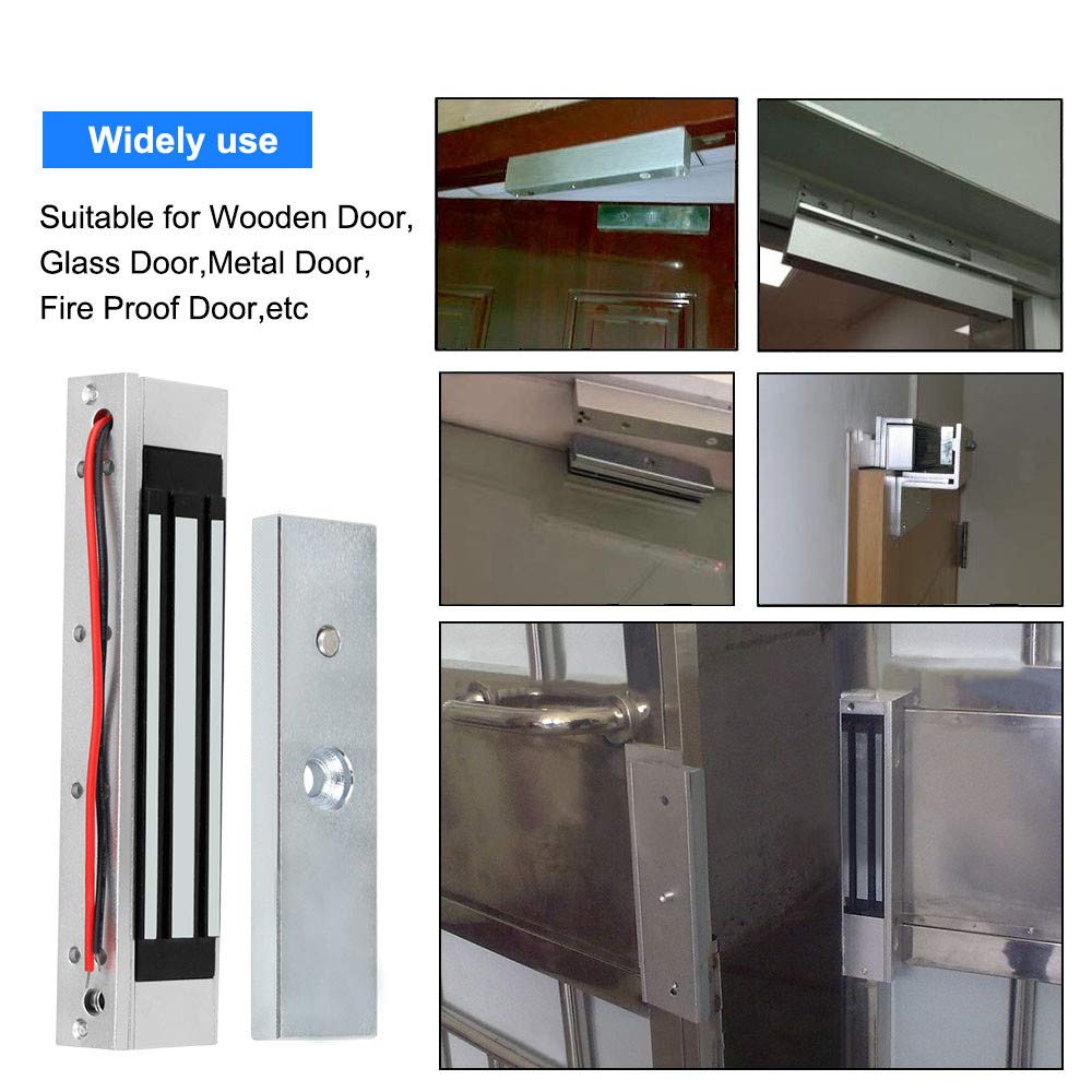 HENA Professional Access Control Kit, IP68 RFID Keypad(3000 Users Capacity)+180KG/380lbs Magnetic Door Lock,DC12V 3A Power Supply, Suitable for All