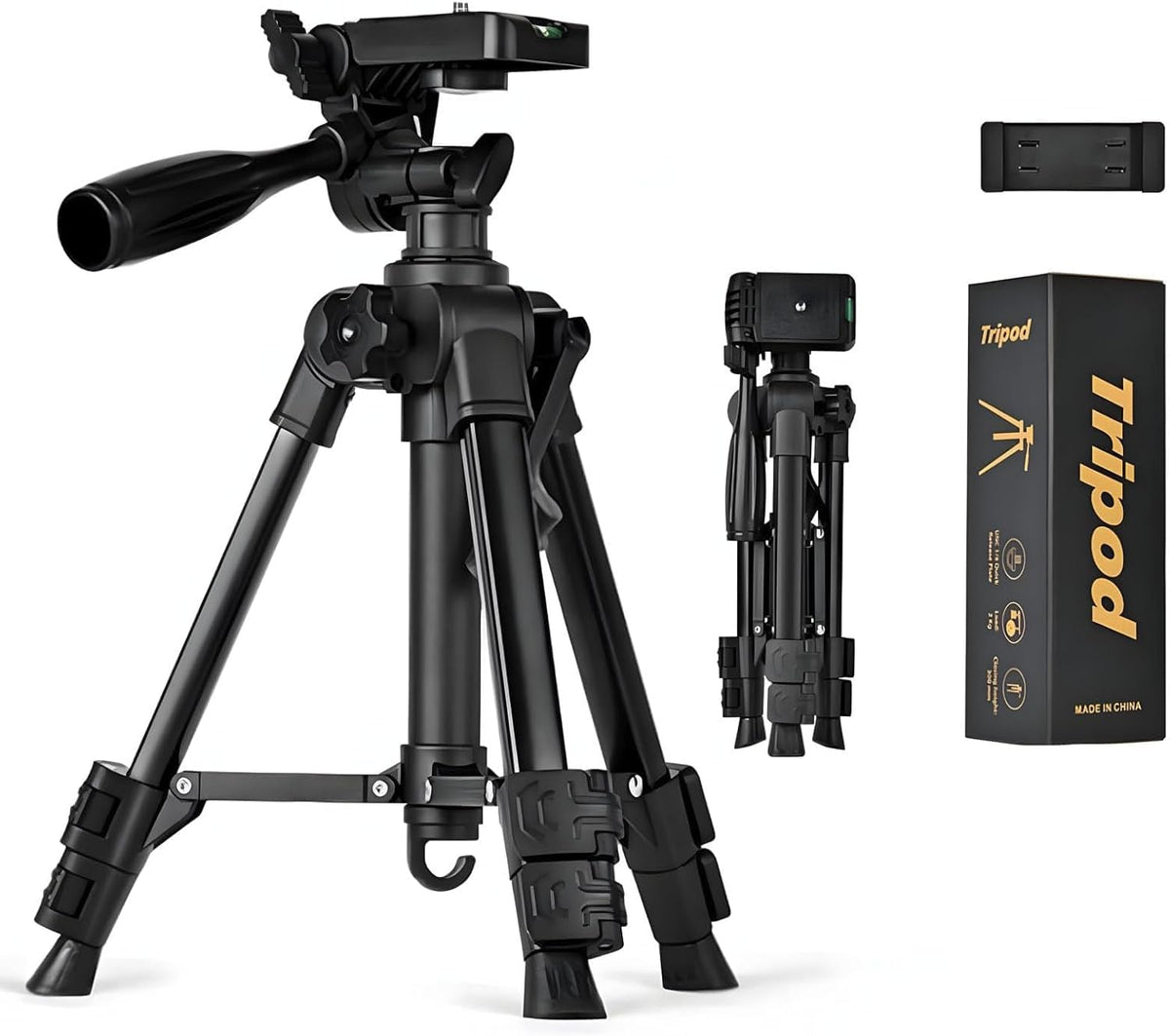 Dxxccoll 11"-25" 5 lbs 360 Small Tripod for Camera, Mini Tripod for Projector, Phone, DSLR, Laser Level, Portable