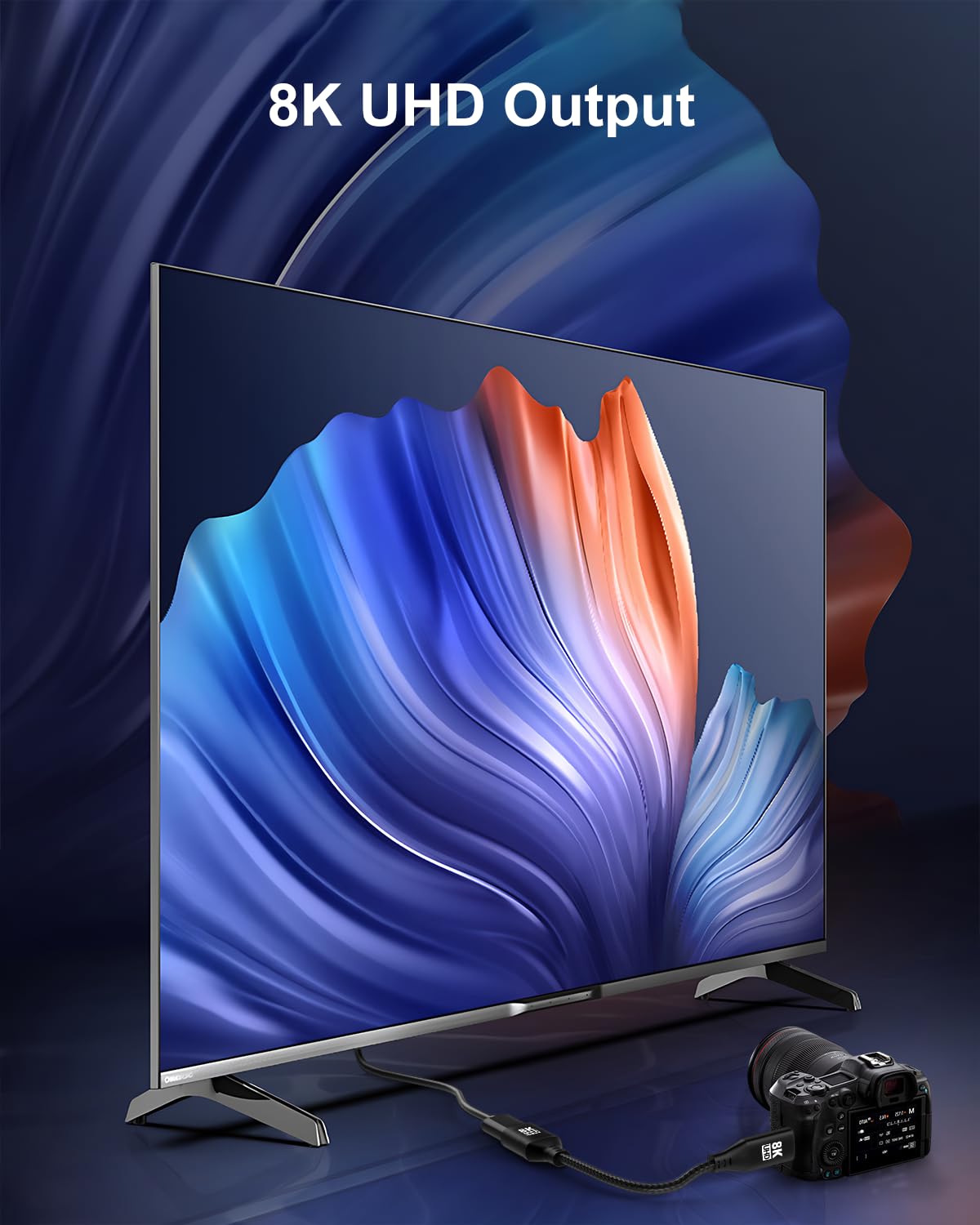 8K 1.5Feet/0.5m, 48Gbps 8K@60Hz, 4K@120Hz Mini HDMI to HDMI Adapter Ultra High Speed Bidirectional Transmission, Female