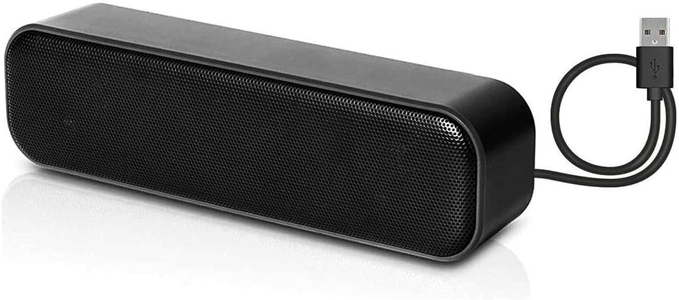 HONKYOB Counter USB Computer Speakers,Laptop Speakers Wired USB Powered,Portable Mini Sound Bar PC Speakers for Windows