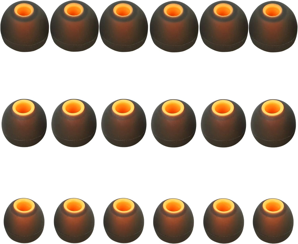 Earbud Replacement Tips Silicone Earbud Tips Ear Bud Covers Fit Most in-Ear Earbuds(Inner Hole 3.8mm -5.1mm) Headphone Rubber Tips Eartips 9 Pairs S M L