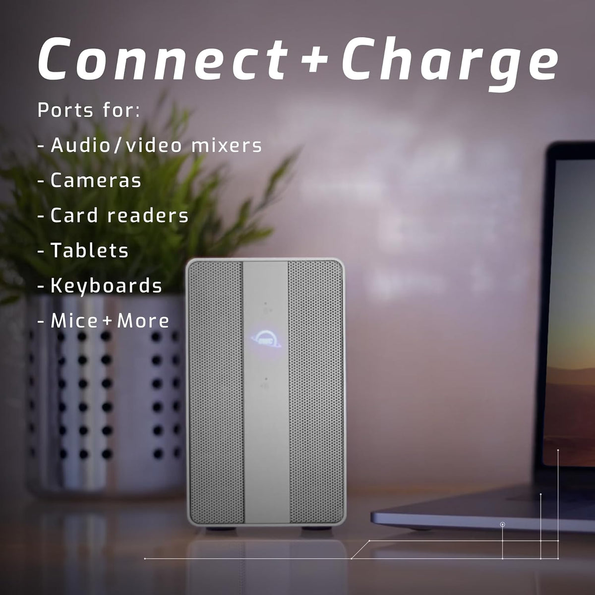 OWC 12TB Mercury Elite Pro Dual USB-C/Thunderbolt 3 External Raid Storage Enclosure with 3Port HUB for Mac and PC