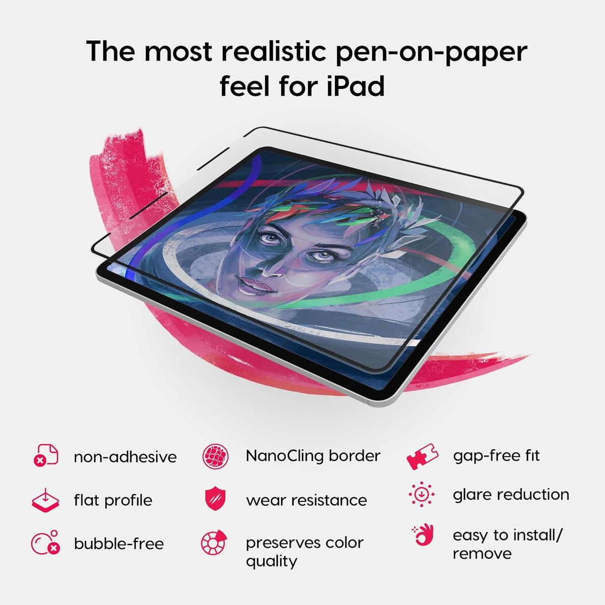 Astropad Rock Paper Pencil v2.0 – Paper Screen Protector for 11" iPad Pro (Gen 1-4) or 10.9" iPad Air (Gen 4-5) + Apple Pencil Tips Replacement 2 Pack – Compatible with Apple Pencil 1st/2nd Gens