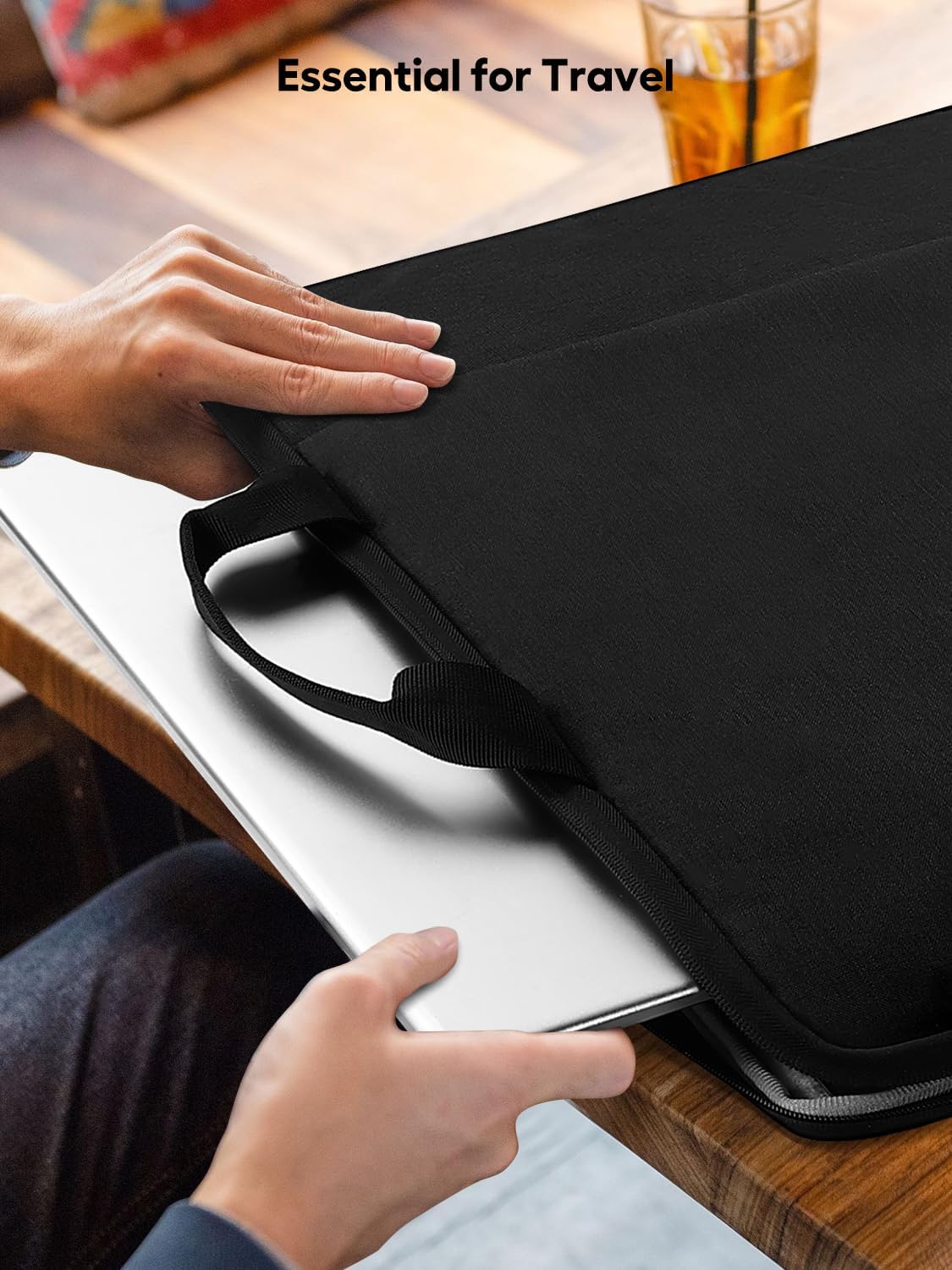 UPERFECT Laptop Sleeve 19.5-inch for Laptop/Portable Monitor/Notebook/Tablet with Large Capacity Side Pockets & Durable Handle-Waterproof/Shockproof-Padded Compartments-Zippered Accessory Storage