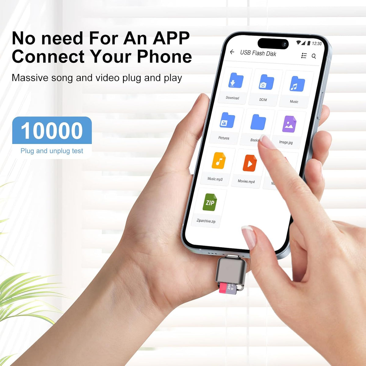 Micro SD Card Reader, BORLTER CLAMP TF Card Reader USB C 3.0 to TF/Micro SD with Type C to Type A Adapter for MacBook, Laptop, Android Phone, Grey