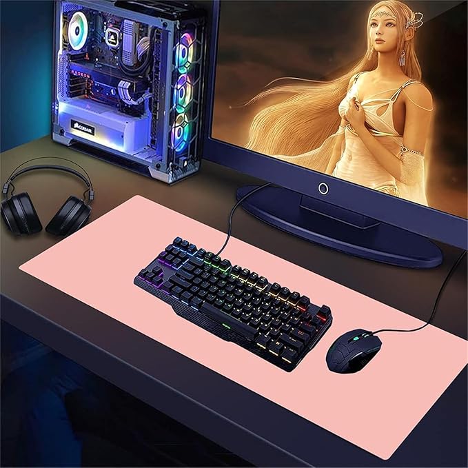 Sexy Anime Mouse Pad Large Computer Gaming Gamer Pad Keyboard Non-Slip Pc Desk Mat XXL Sexy Butt Breasts Chest (31.49x15.74 inche)