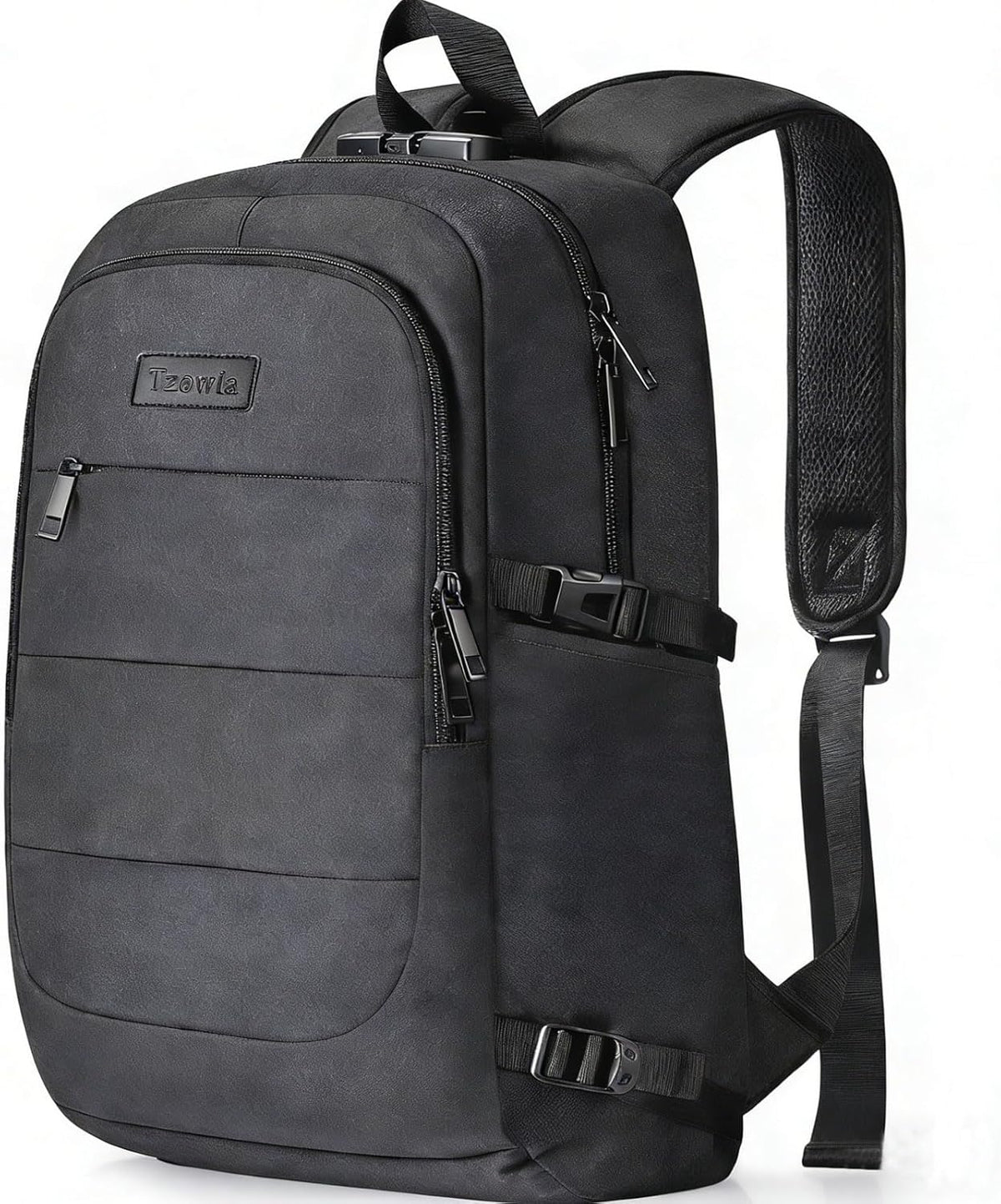 Backpack 15.6 Inch Backpacks Daypack(Black) Tzowla Travel Laptop Water Resistant Anti-Theft Bag with Giant Tumbler