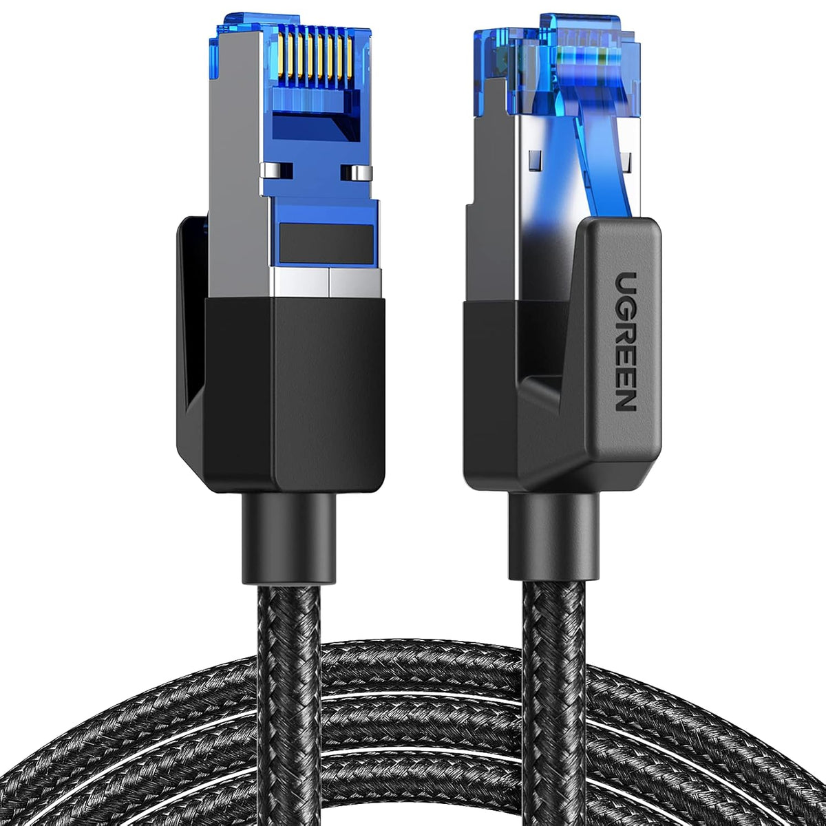 8 30FT, 40Gbps 2000Mhz Cat8 RJ45 PS5 PS4 PS3 30FT UGREEN Cat Ethernet Cable High Speed Braided Network Cord Shielded