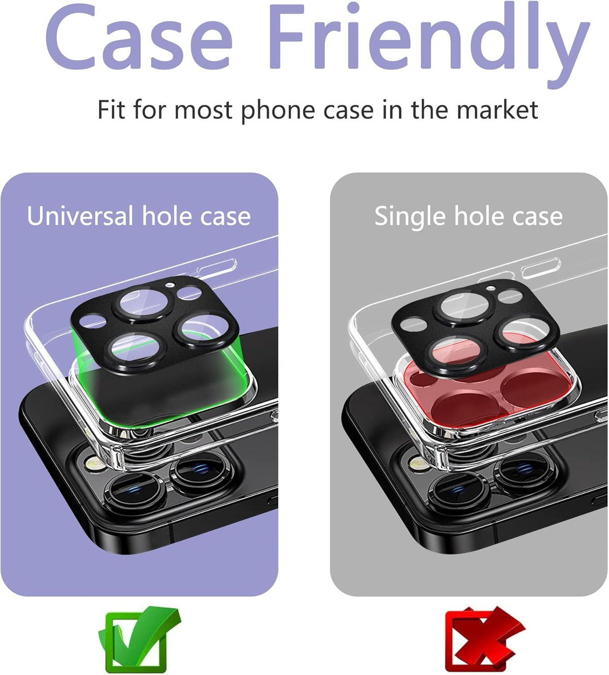 2 Pack Camera Lens Protector for iPhone 16 Pro/iPhone 16 Pro Max,[Not Easy to Breakn ] AR Tempered Glass Strong Adsorption Metal Camera Cover Screen-Black