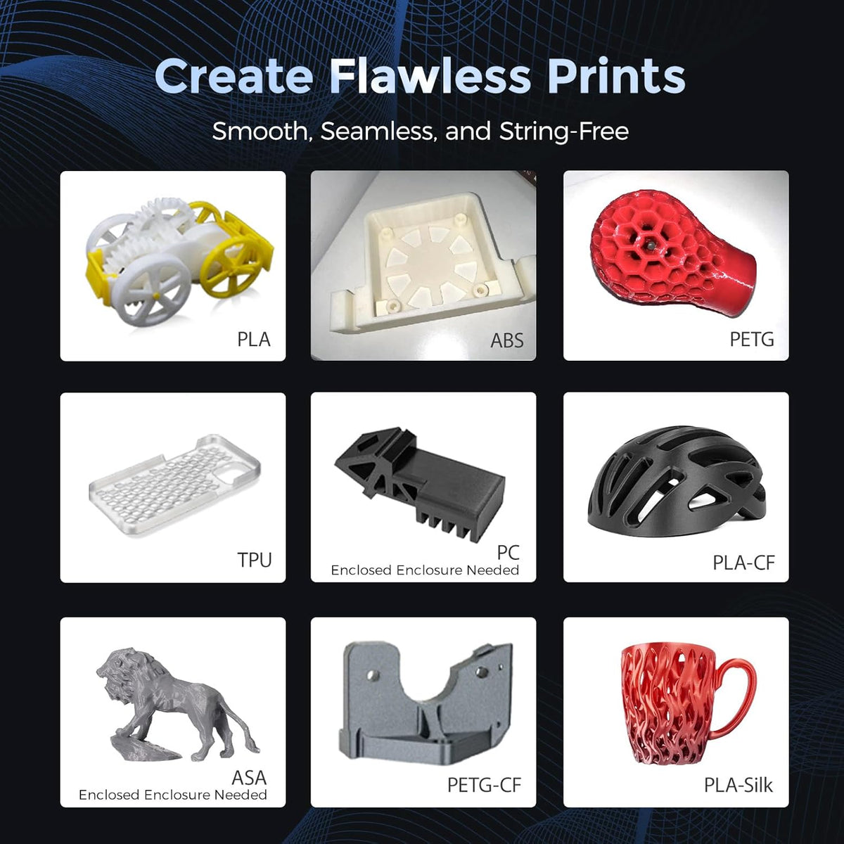 FLASHFORGE Adventurer 5M 3D Printer with Fully Auto Leveling, Max 600mm/s High Speed Printing, 280°C Direct Extruder with 3S Detachable Nozzle, CoreXY All Metal Structure, Print Size 220x220x220mm