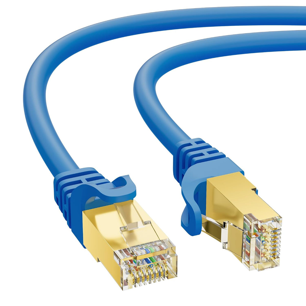 7 0.6 10Gbps CAT7 RJ45 PS5, Cat Ethernet Cable FT, High Speed Internet Cord, SFTP Shielded, OFC Pure Copper, LAN