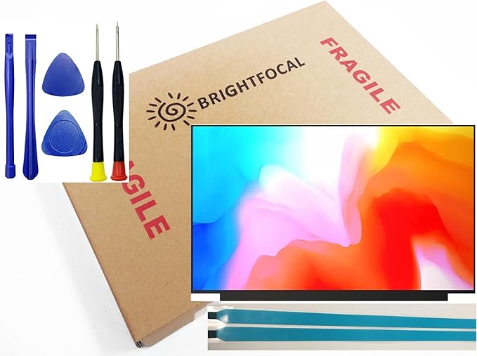 BRIGHTFOCAL New Screen Replacement for DELL DPN 0R6FD8 R6FD8 40 PIN 15.6 FHD Full-HD 1920x1080 IPS Slim Matte LCD LED Display with Tape and Tool