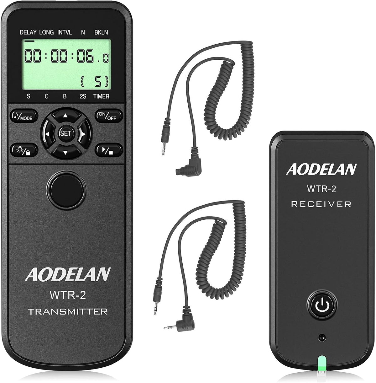 AODELAN Camera Wireless Shutter Release Timer Remote Control for Canon EOS R, RP, Rebel SL2, 250D, 750D, 90D, 80D, 77D, M6 Mark II, 5D Mark IV; Fujifilm X-T3, X-T100; for Olympus OM-D E-M1 Mark II