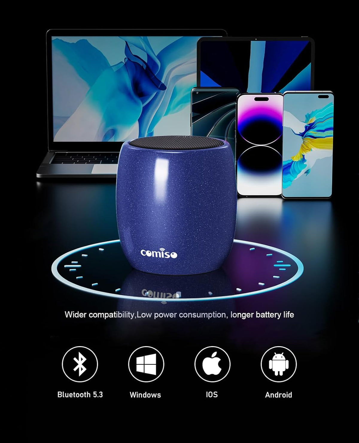 Small Speaker, Bluetooth Speaker with 360°HD Stereo Sound and Robust Bass, Mini Speakers with Hands-Free Call, IP67 Waterproof, Portable Speakers for Shower, Room, Car, Trip, Ideal Gift for Men, Women