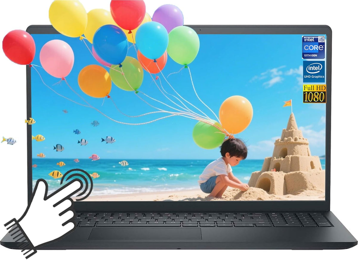 Dell Inspiron 15 3000 Touchscreen Laptop 15.6" FHD (1920x1080) IPS, 13th Gen Intel 10 Cores i5 Processor Up to 4.6GHz, 32GB RAM 1TB SSD, WiFi 6, Copilot, Windows 11