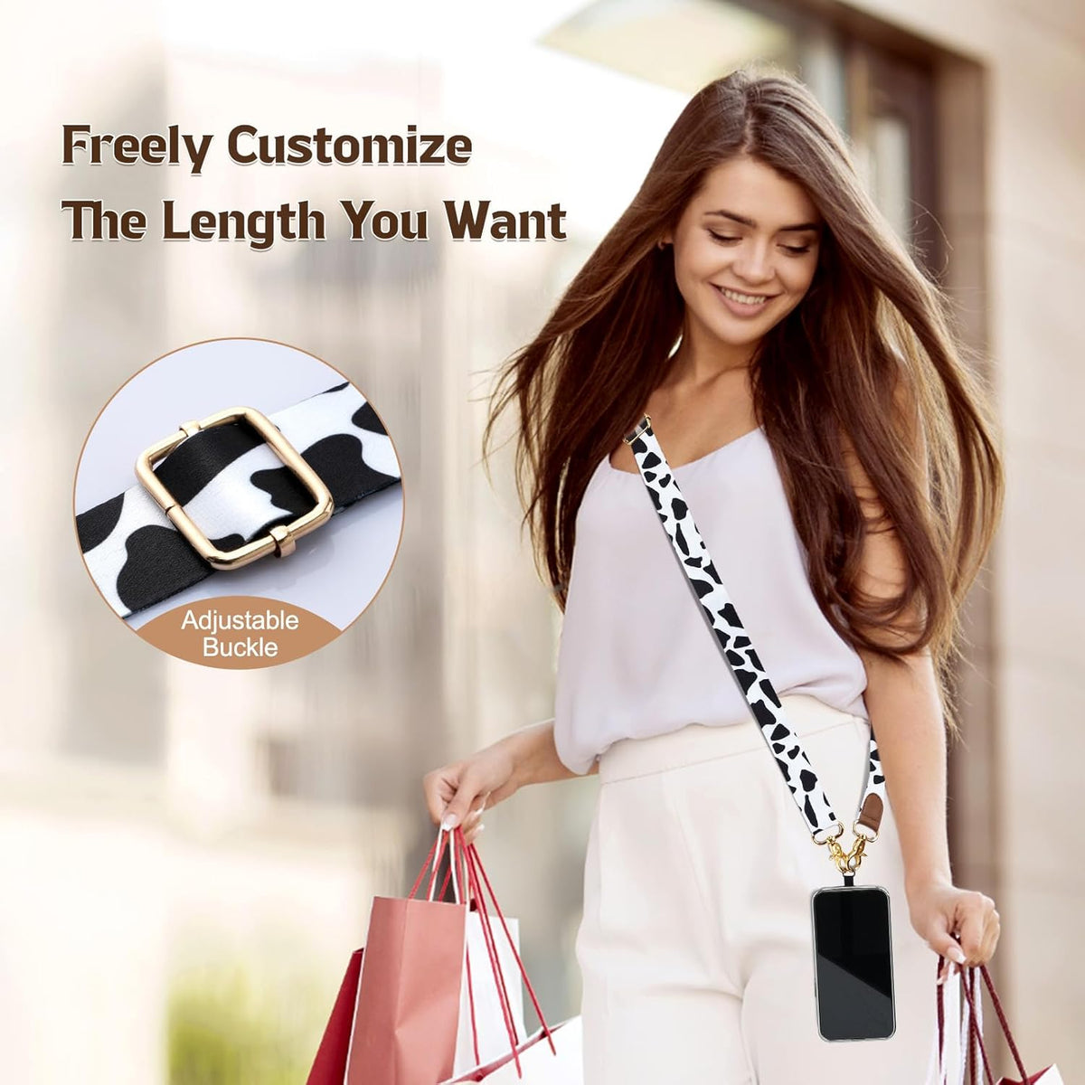 TiMOVO Phone Lanyard Crossbody Wrist Strap, Adjustable Anti-Theft Strap for Smartphone Case