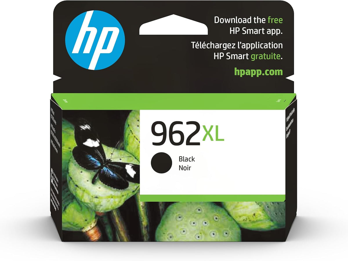 HP 962XL Black High-yield Ink Cartridge for HP Printers | Works with Printer Series: OfficeJet 9010, Pro 9010, 9020 | Eligible for Instant Ink | 3JA03AN