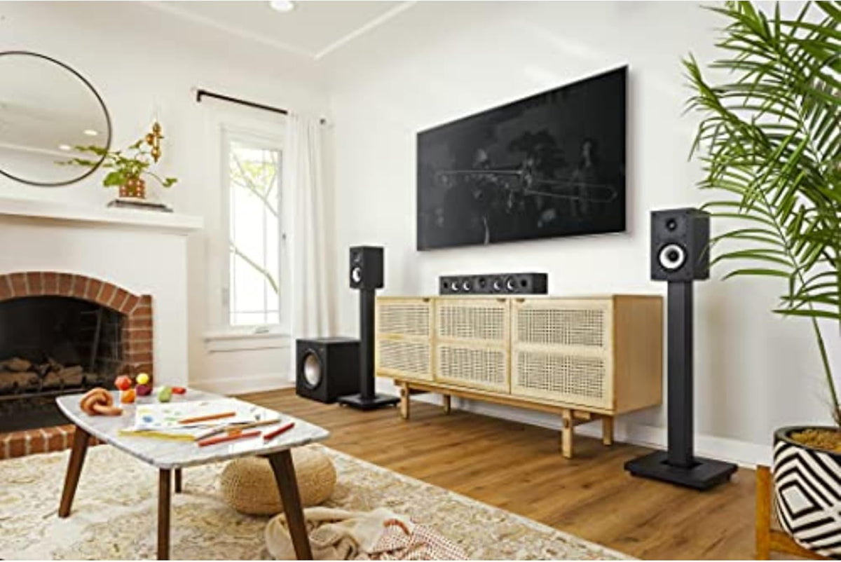 Polk Monitor XT12 Powered Sub - 12" Dynamic Balanced Woofer & 100W Class A/B Amplifier, Low-Resonance MDF Cabinet & Removable Grille, Dolby Atmos & DTS:X Compatible, Midnight Black