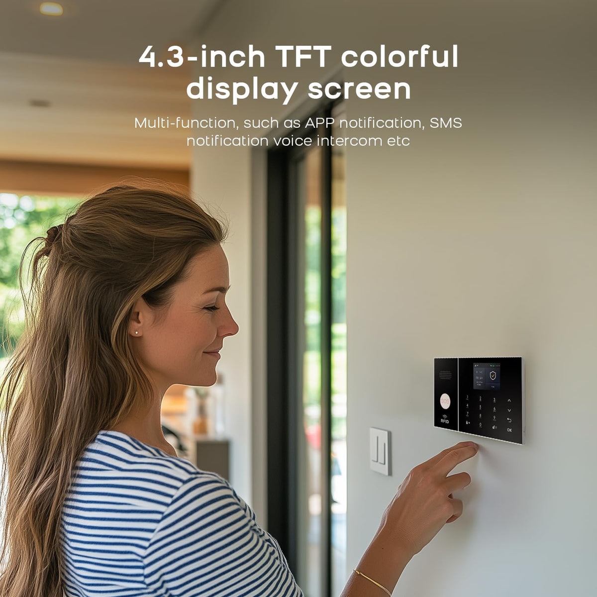 PGST Alarm System,Wireless Home Security Systems with Door Open Alarm Sensors,Motion Sensors,Loud Siren,Remote,Compatible with Alexa&Google