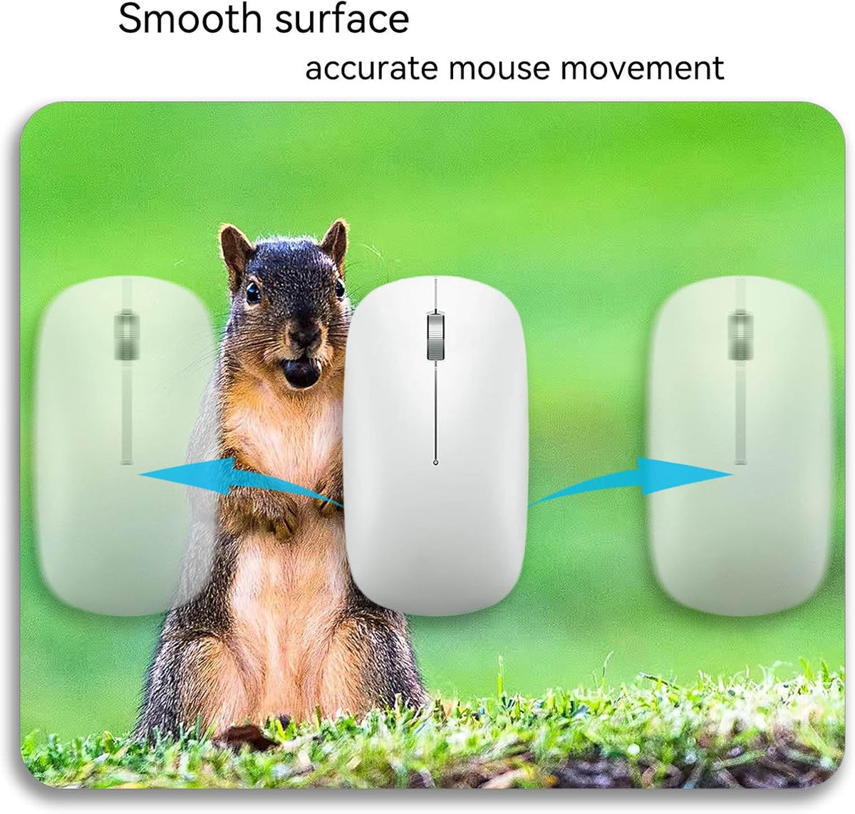 A Cute Animal on The Grass Mouse Pad Mat Rectangle Mousepad for Computer Laptop Home Office