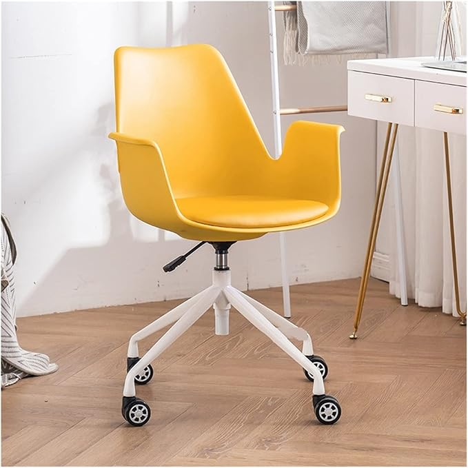 Adjustable Office Computer Chair with Armrest Office Chair Computer Chair Swivel Lifting Household Bedroom Furniture Backrest Office Chairs(Five-Star Foot)