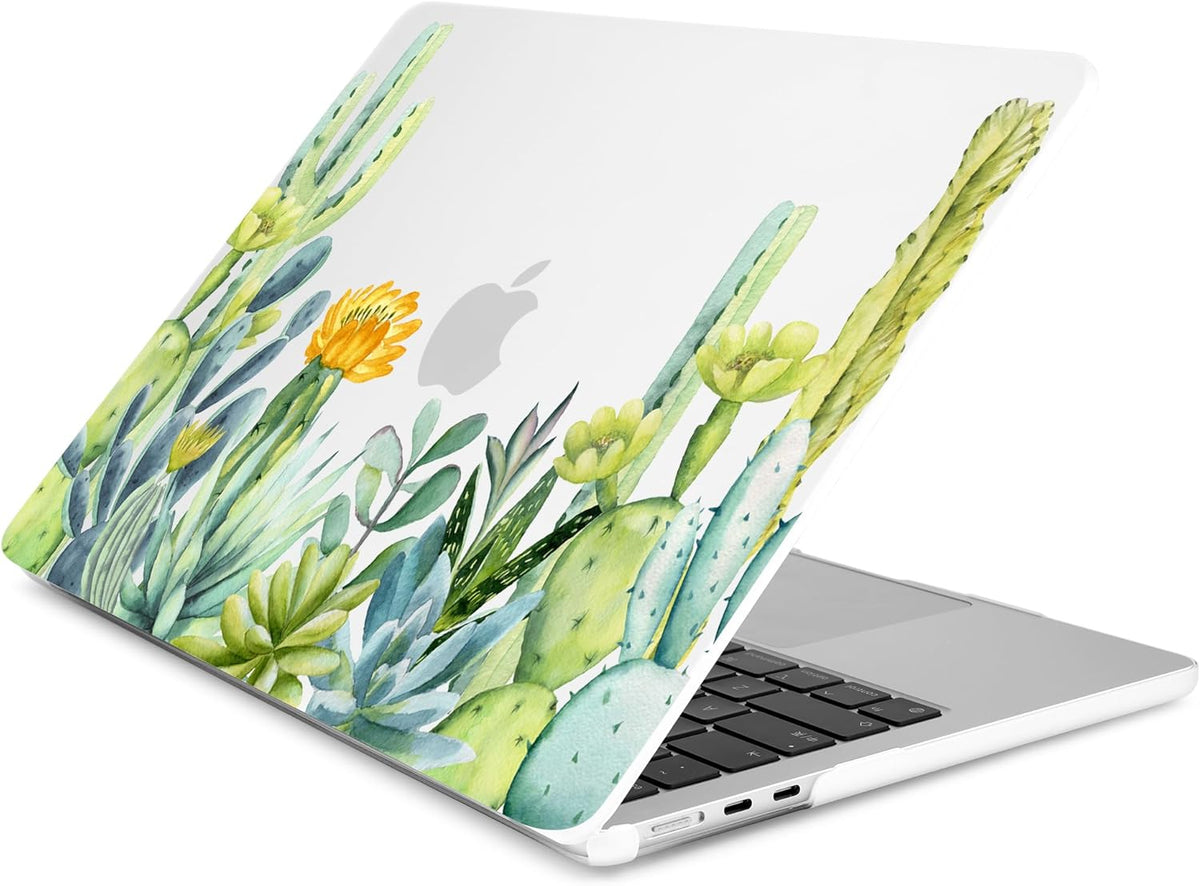 Batianda Premium Case for New MacBook Air 15 inch 2025 M4 2024 2023 with M3 M2 Chip Model A3241/A3114/A2941, Designed Protective Plastic Hardshell & Keyboard Cover & Screen Protector, Cactus