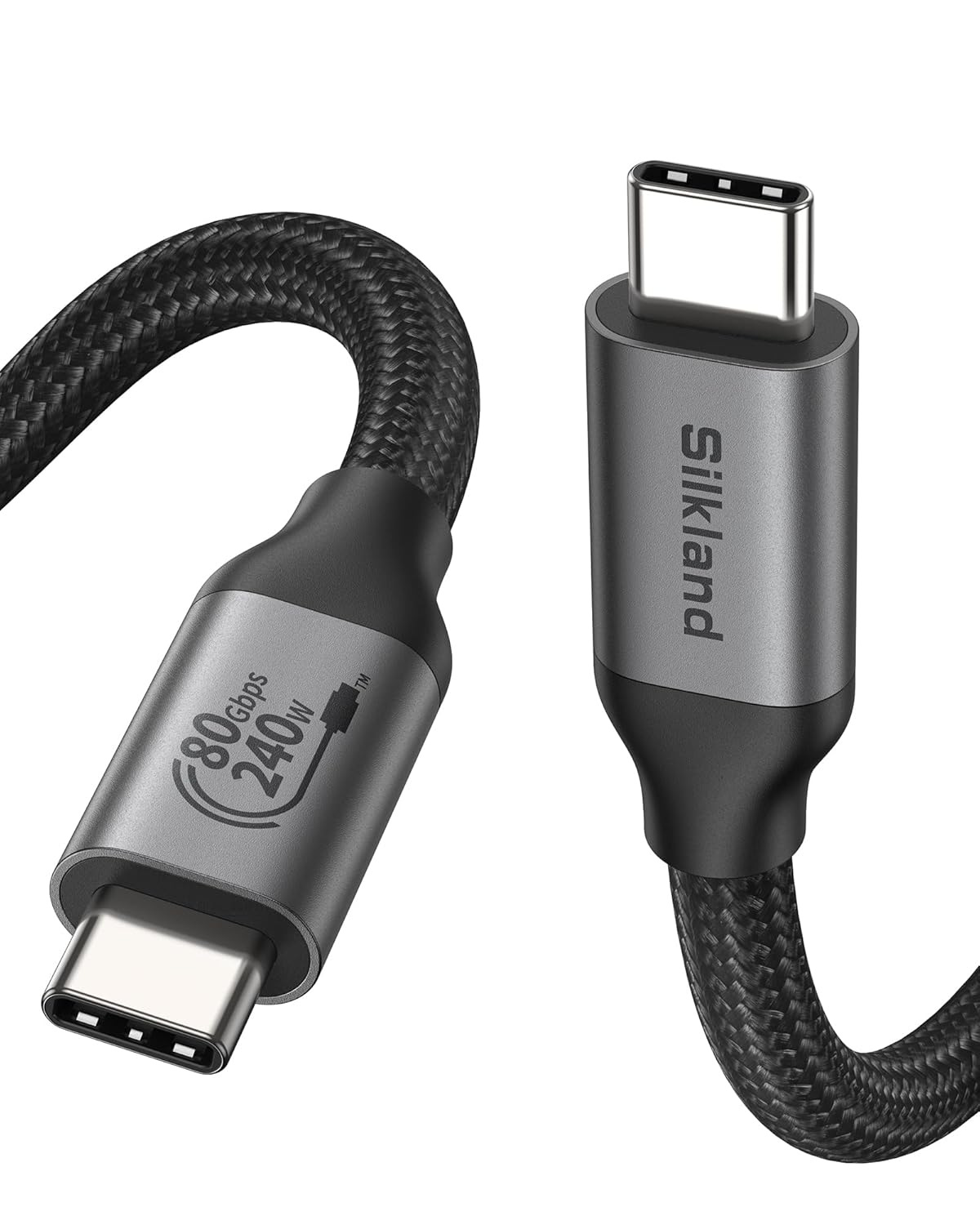 80Gbps 4 5 120Gbps 16K/Dual 8K, 240W 4, 17, Mini,SSD,4FT Silkland USB for Thunderbolt Cable, [USB-IF Certified]