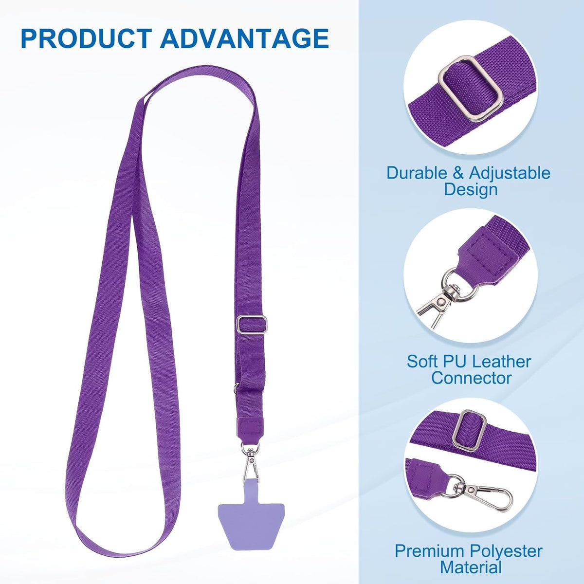 PATIKIL Smart Phone Lanyard with Patches for Most Smartphones Badges Keychain