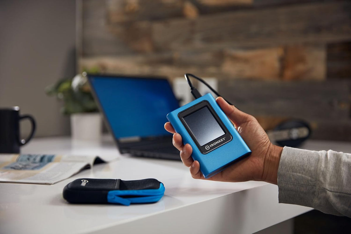 Kingston IronKey Vault Privacy 80 3.8TB External SSD | FIPS 197 | XTS-AES 256GB Encrypted | Touch Screen PIN | Secure Data Protection | IKVP80ES/3840G