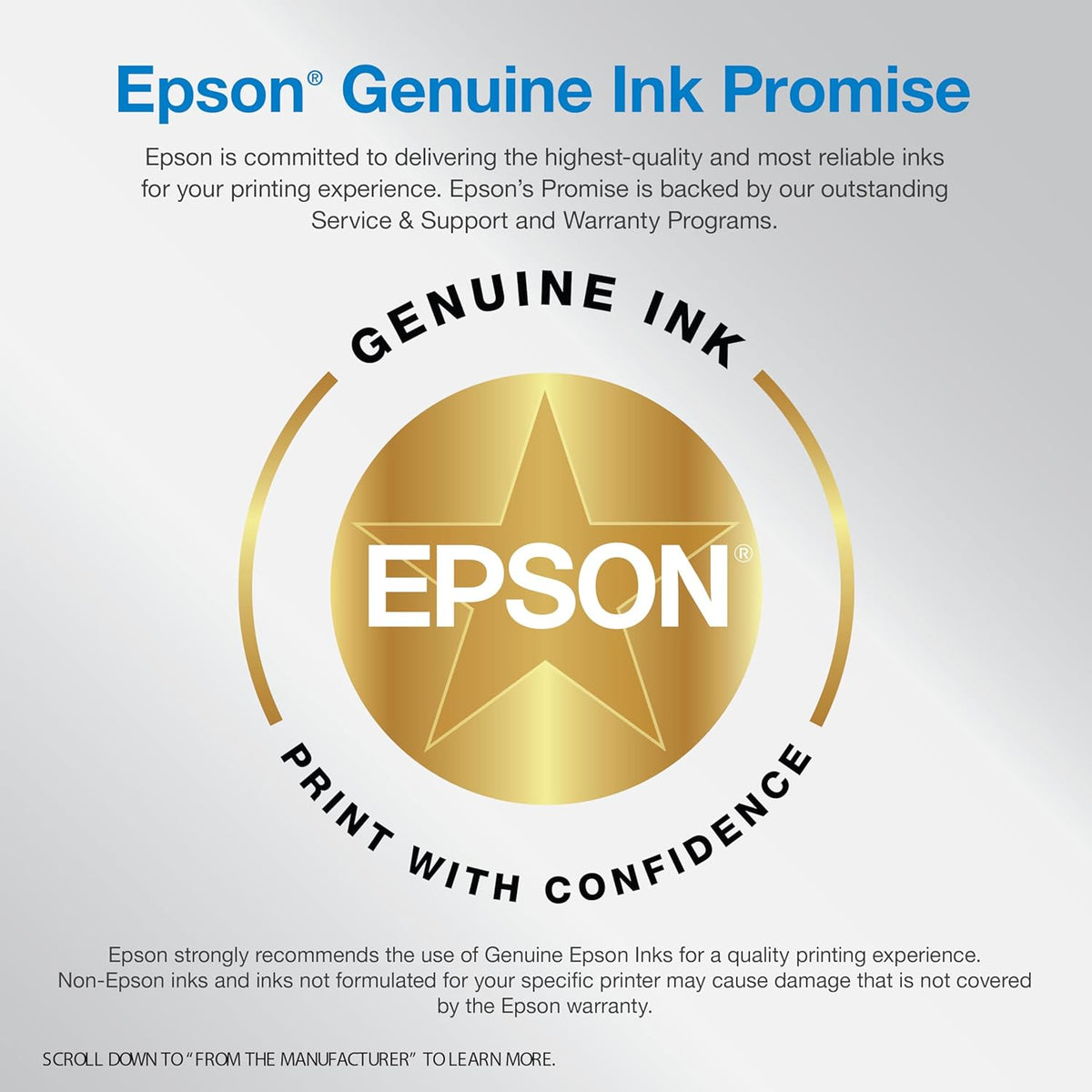 Epson EcoTank ET-2980 Wireless All-in-One Color Supertank Printer with up to 3 Years of Ink, Refillable Tanks, Perfect for Home, 15 PPM, 1.44" Color Screen, Auto 2-Sided Printing - White