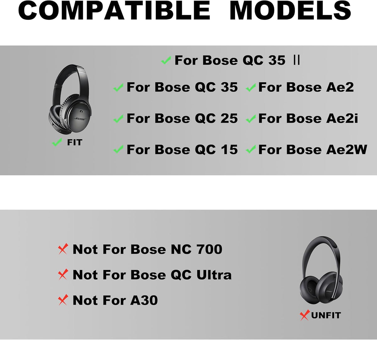 Replacement Ear Pads - Compatible with QuietComfort 35 & QC35 ii Headphones,Soft Protein Leather, Premium Noise Cancelling Earpads, Durable & Comfortable Ear Cushions (QC 35-Black&Blue)