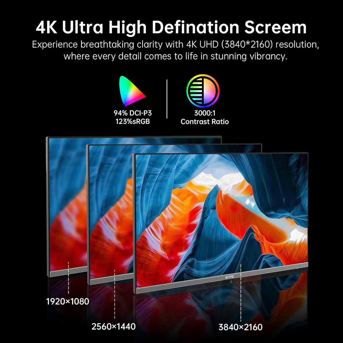 KTC 32 Inch 4K Smart Monitor with Google TV System UHD 3440x2560P Hey Google Voice Remote Netflix Licensed Dolby Audio HDR KVM Technology WiFi Bluetooth 65W PD Type C Fast Charger VESA Support