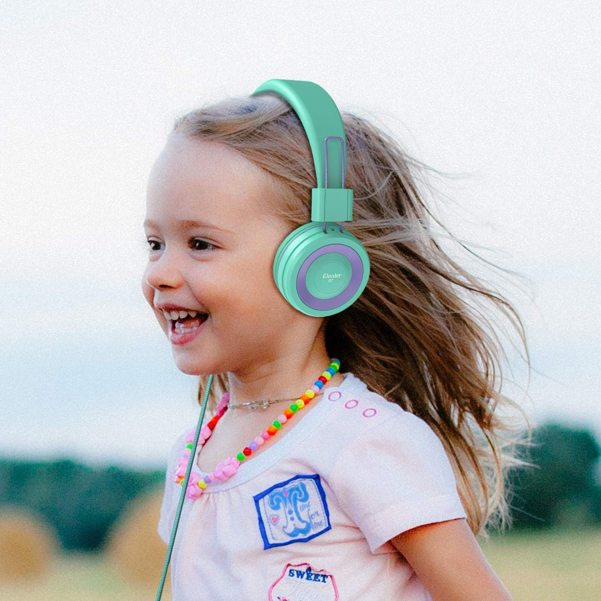 i37 3.5mm MP3/4 ELECDER Kids Headphones Children Girls Boys Teens Foldable Adjustable On Ear Headphones Jack Compatible