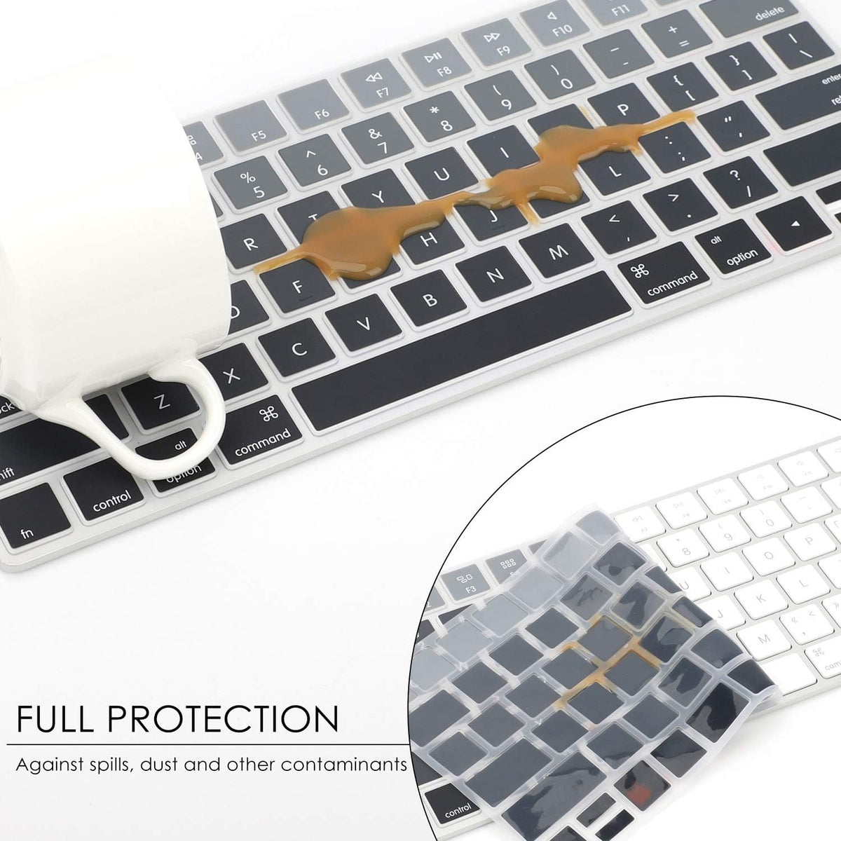 Allinside Ombre Gray Cover for Apple Magic Keyboard (MLA22LL/A) with US Layout